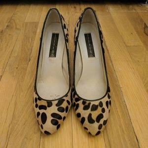 Steve Madden calf hair leopard heels - 8